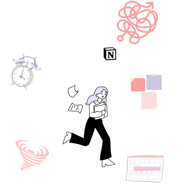 illustration femme organisée