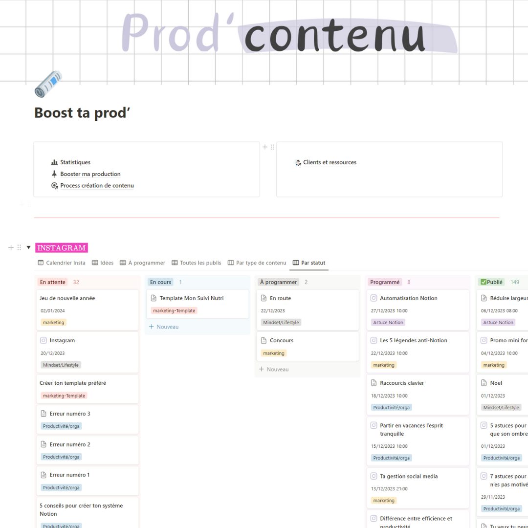 Template Notion Boost Ta Prod' Template Notion Boost Ta Prod'